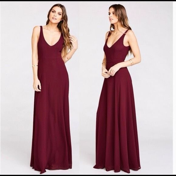 ✨Show Me Your Mumu Burgundy Jenn Maxi Sz Medium Dress✨ - Picture 2 of 8